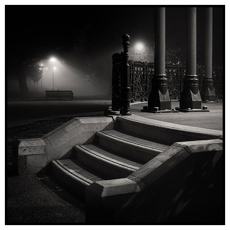 bandstand steps mist
