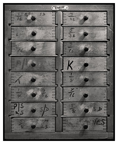 wooden drawers